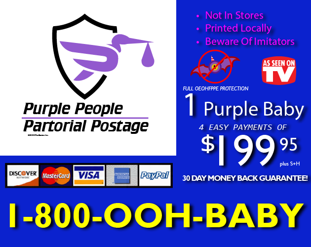 Purple People Partorial Postage