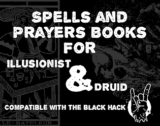 SPELLS AND PRAYERS BOOKS FOR ILLUSIONIST & DRUID