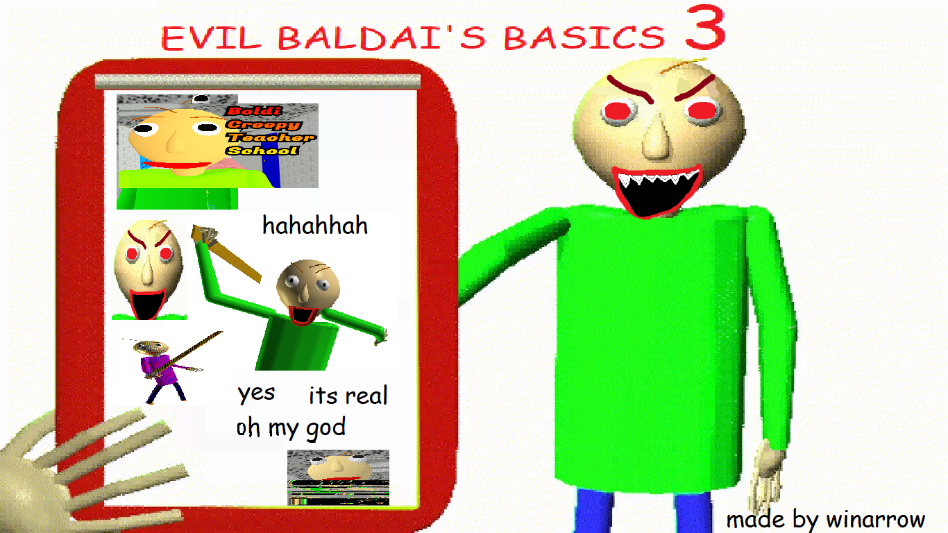 Evil Baldi Three By Hoops24