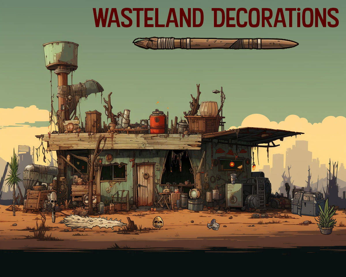 Wasteland Pixelart Decorations by fairlight1337