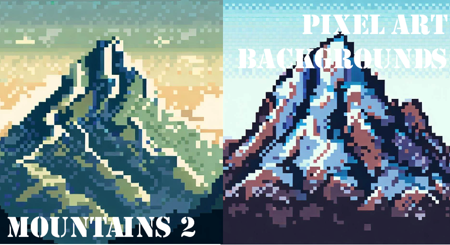 Pixel Art Backgrounds: Mountains 2