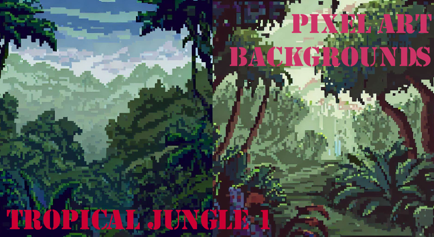 Pixel Art Backgrounds: Tropical Jungle 2