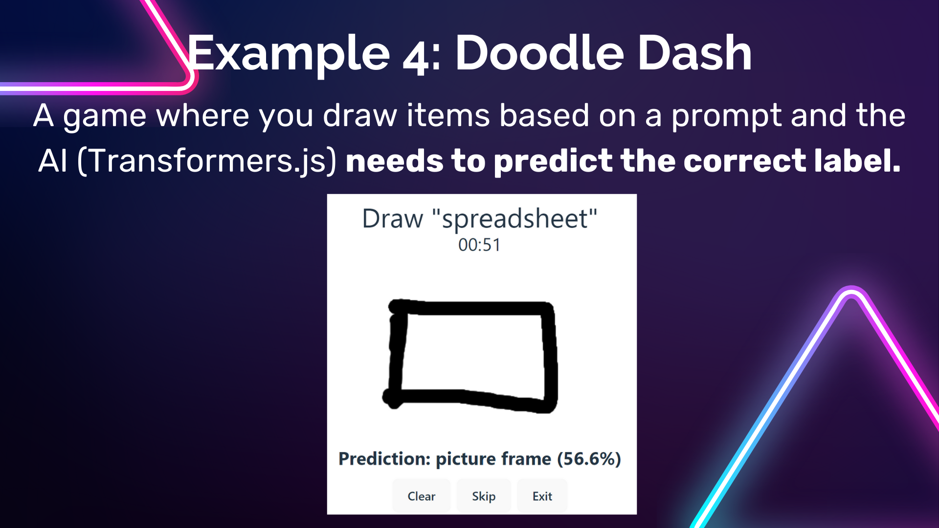 Xenova on X: Introducing Doodle Dash, an ML-powered web game that