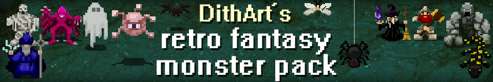 DithArt's retro fantasy monster pack