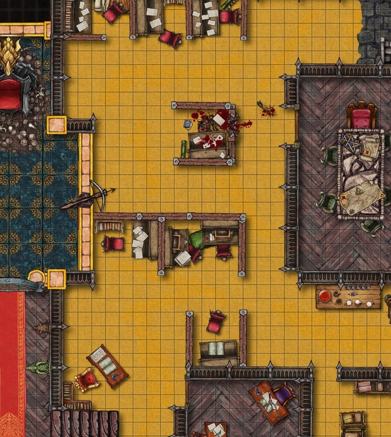 Dungeon office ttrpg map pack by coffee dragon studios