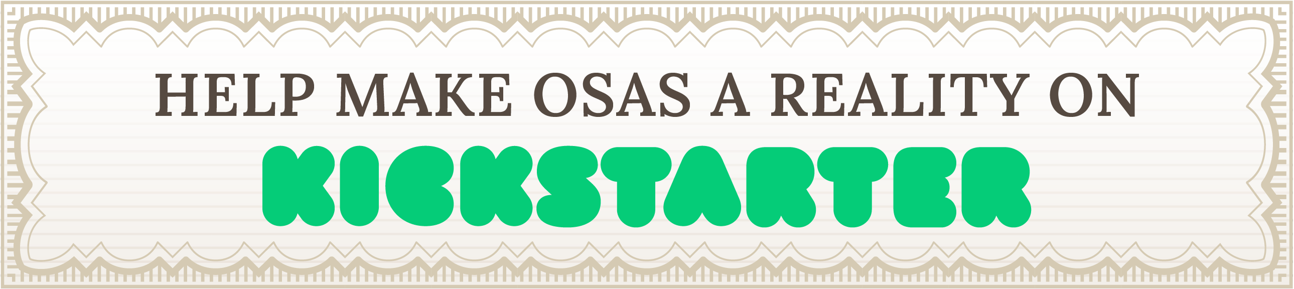 Help make OSAS a reality on Kickstarter