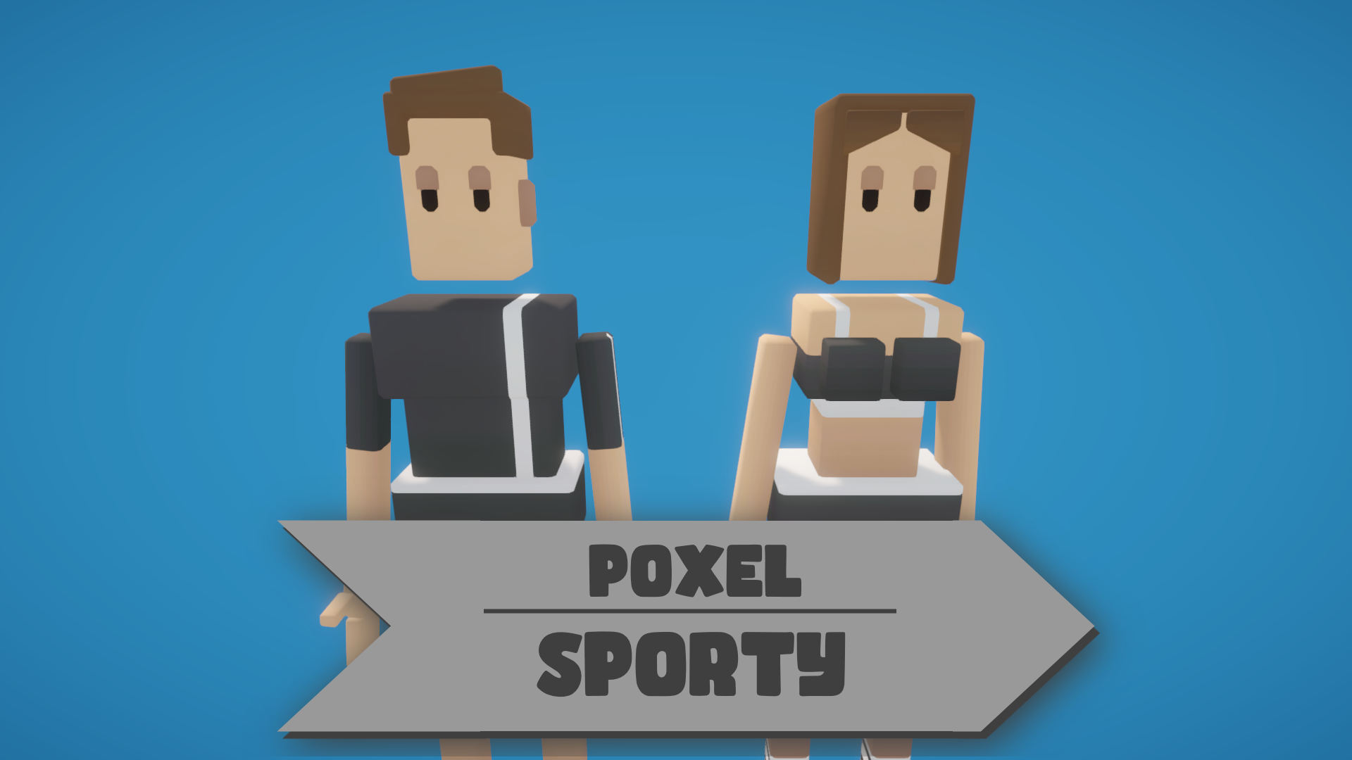 Poxel - Sporty Characters - Rigged by Silver Delivery