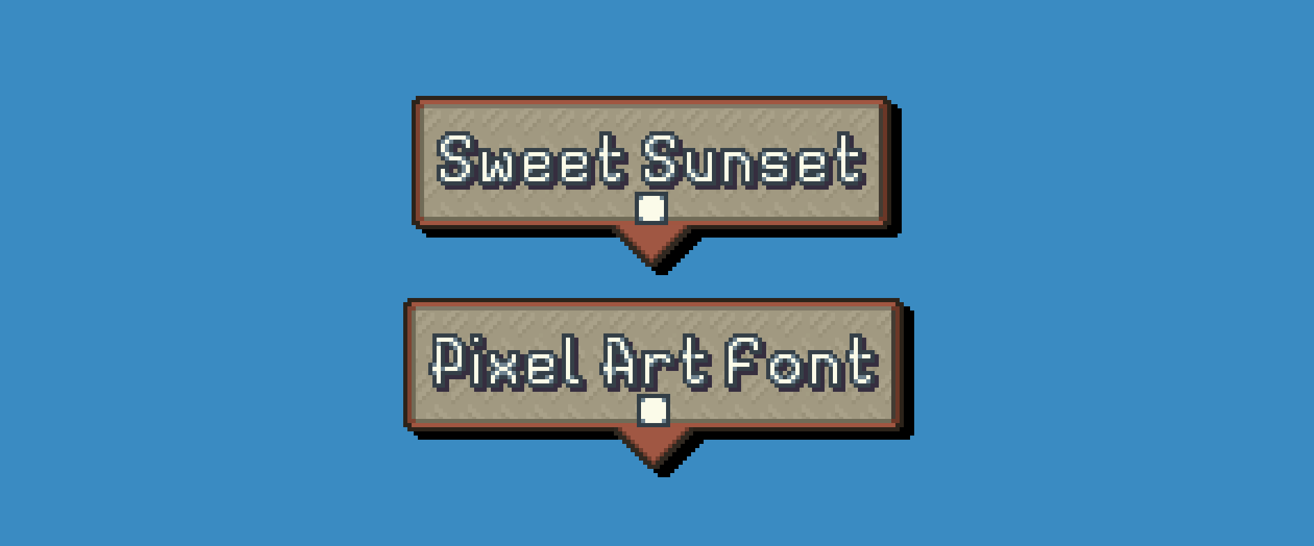 Sweet Sunset - Pixel Art Bitmap Font