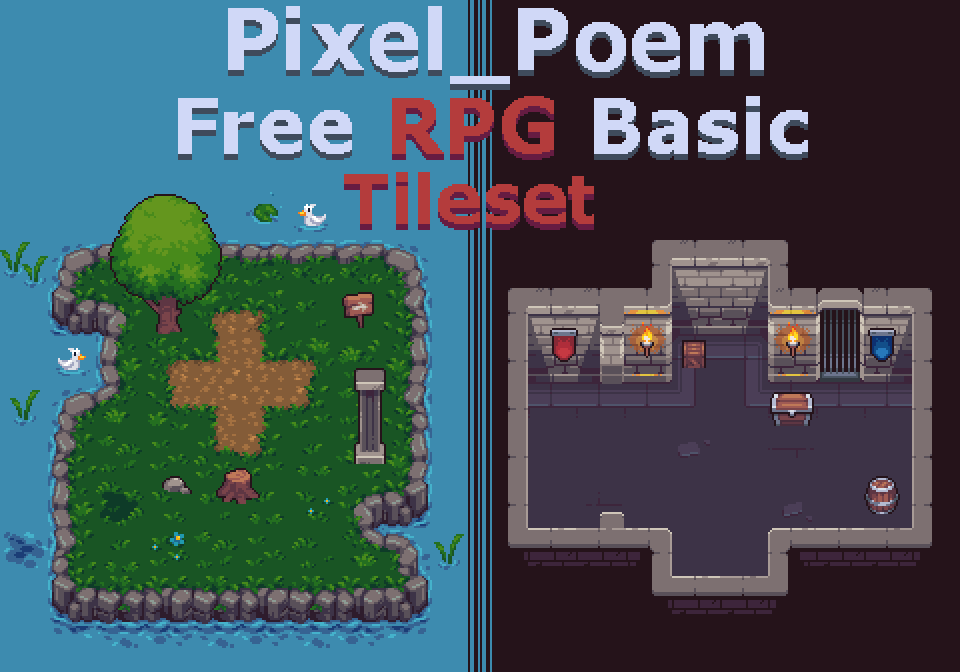 Free 24x24 Pixel RPG Tileset