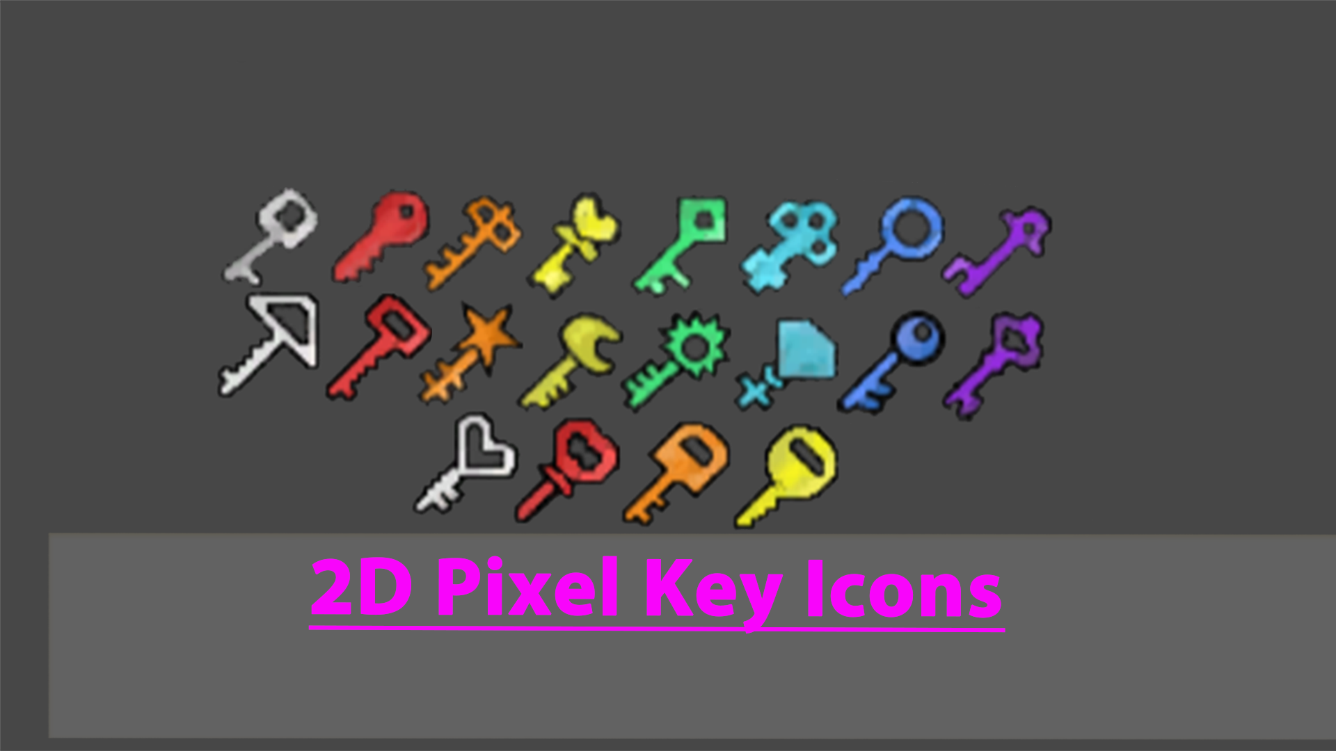 2D Pixel Key Icons by kcstudio.asia