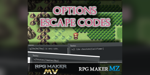 Cover image for Options Escape Codes - Rpg Maker MZ/MV plugin
