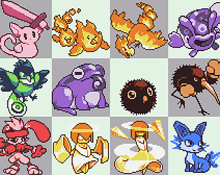 Generation 1 Starters / Pokemon Pixel Art Portraits 