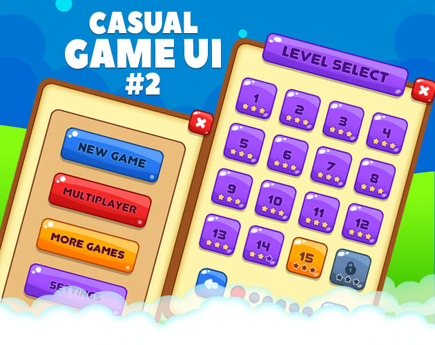 Casual GUI for mobile games #2 by Renderman