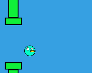 The Flappy Bird must avoid a series of pipe obstacles. Only on
