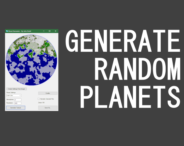 Random Planet Sprite Generator by TreeBaron