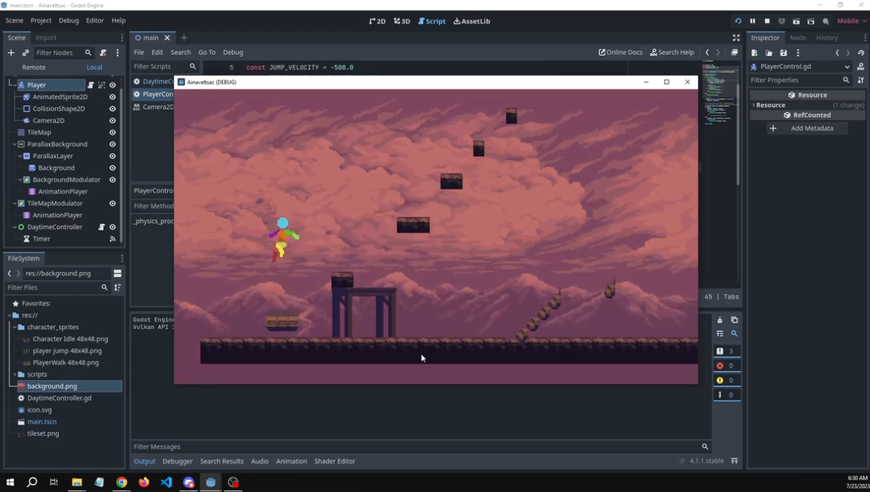 My First Game Jam Day 1 itch.io