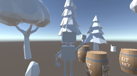 Model with barrels and trees 2