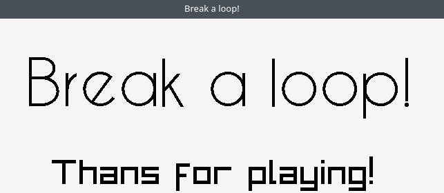 Break A Loop