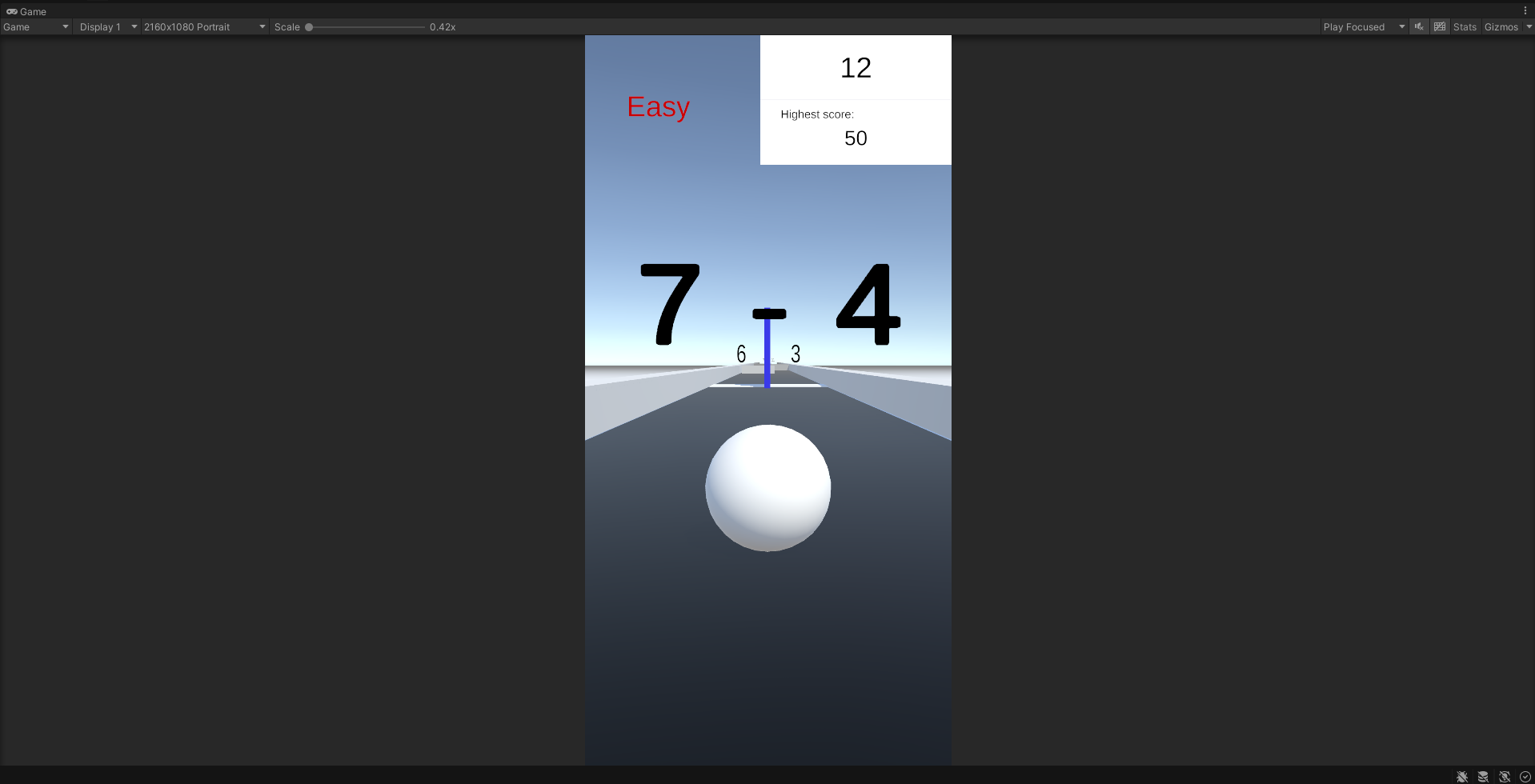 endless runner with math - samll project
