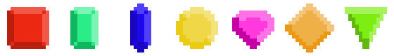 Match 3 Gems Pixel-art