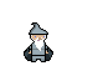 Animated 2D Pixel Wizard Sprite Sheet