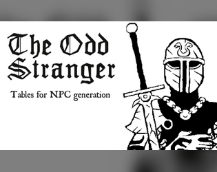 The Odd Stranger (a NPC generator for MÖRK BORG)  