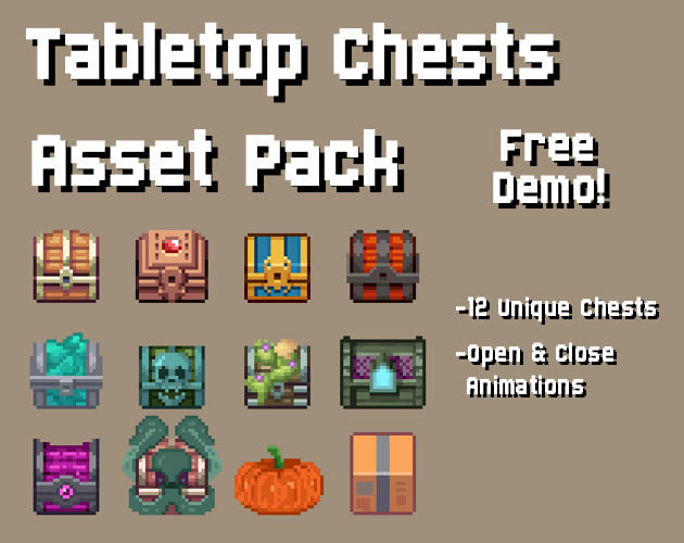 Tabletop Chests - Asset Pack [32x32]