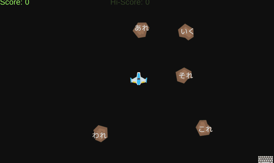 typing asteroid game