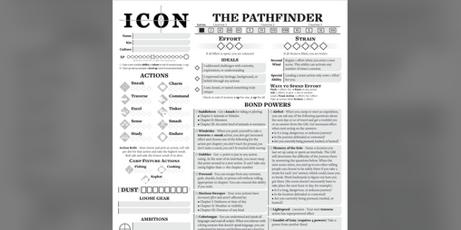 Cover image for Cube's ICON Character Sheets