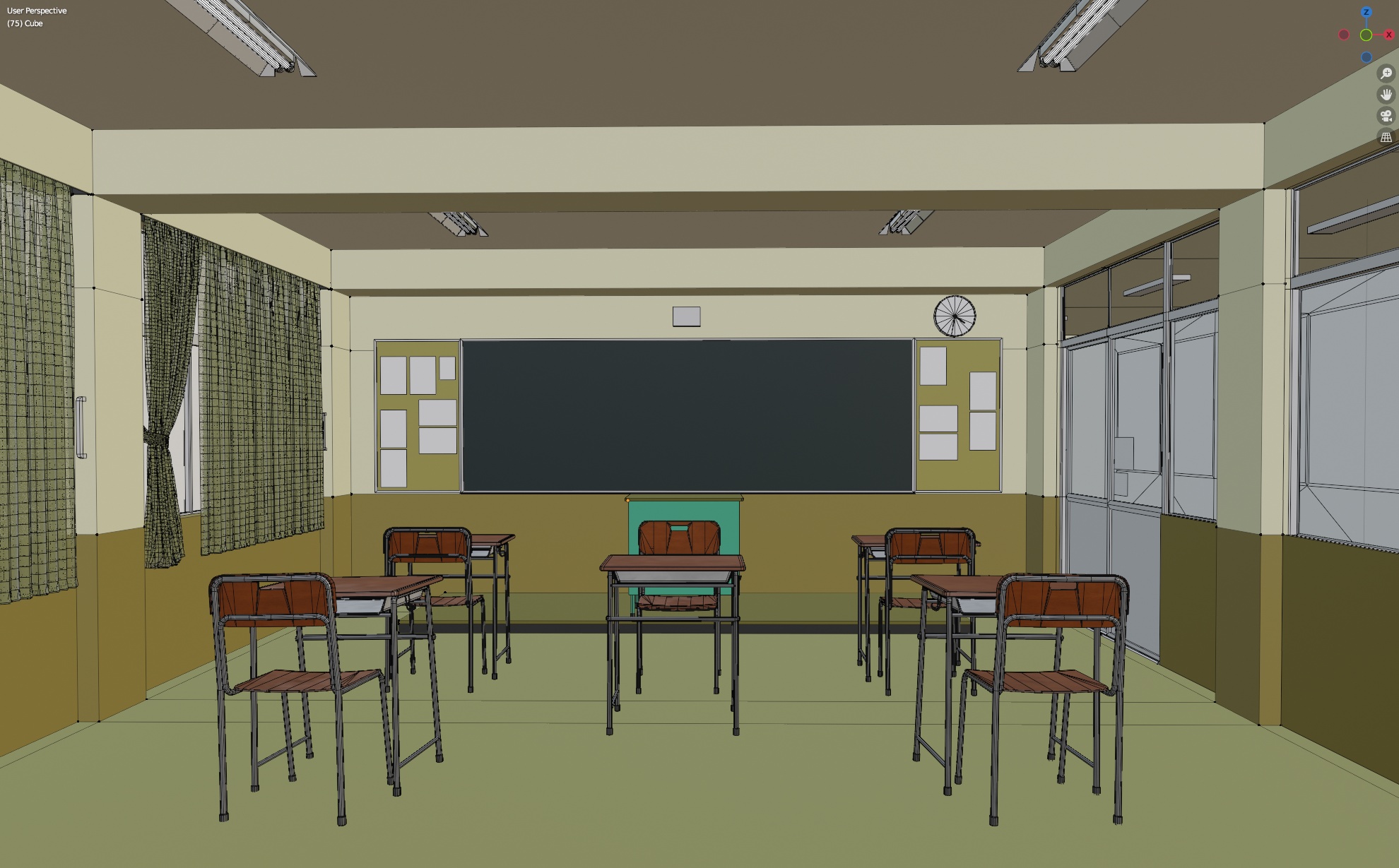 Anime Classroom, Blender only