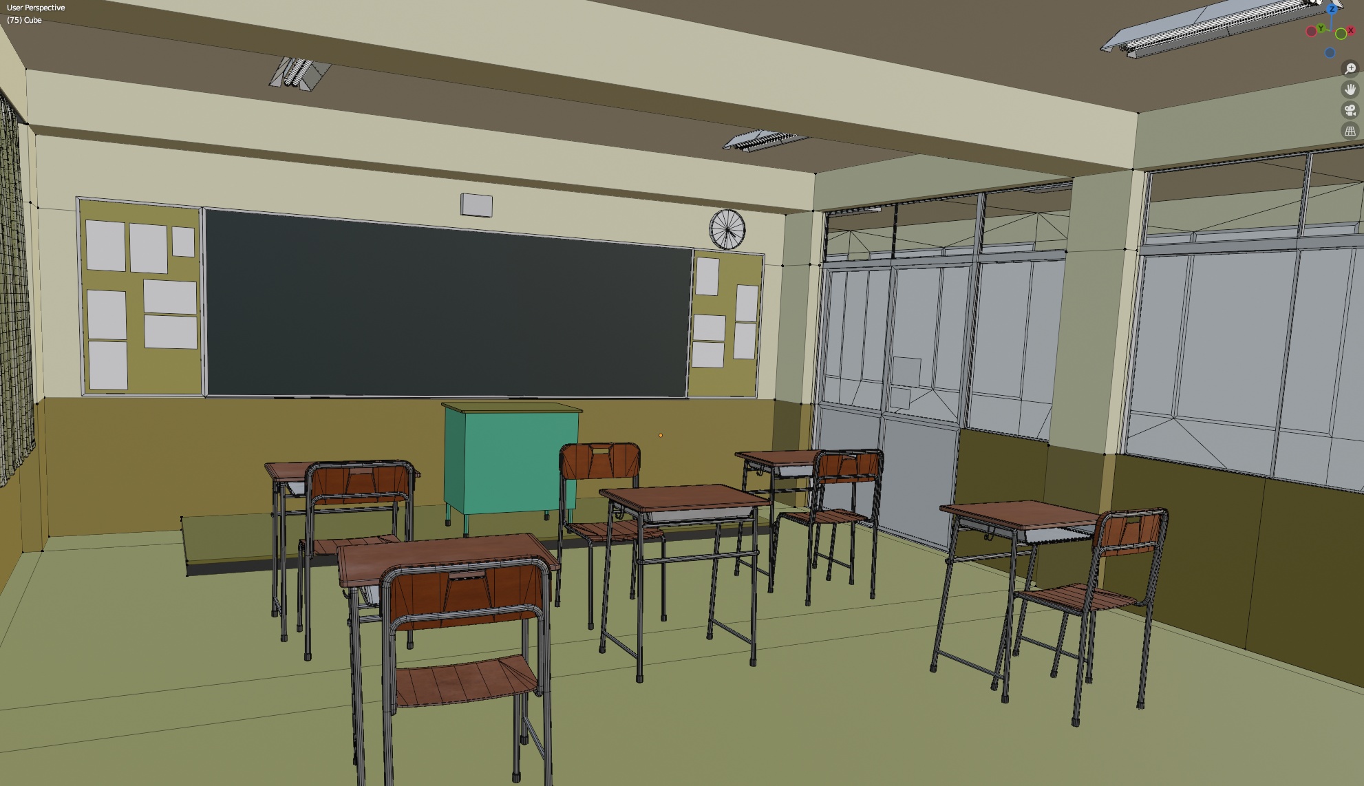 Anime Classroom, Blender only