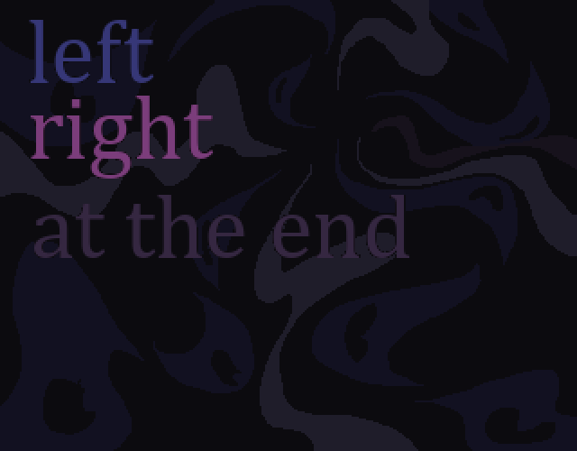 Cover image for left right at the end