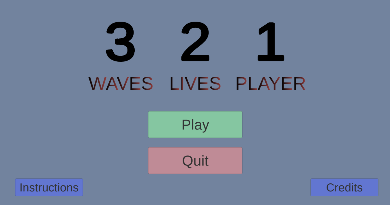 3 Waves 2 Lives 1 Player