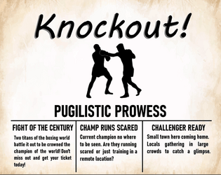 Knockout!   - Fight your opponent in a one-to-one bout! 