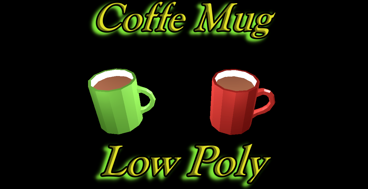 3D Coffe Mug Low Poly