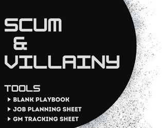 Scum and Villainy Tools   - Blank Playbook and Job Planning Sheet 