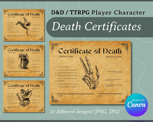 TTRPG Character Death Certificates  