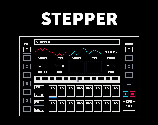 STEPPER: An Elektron inspired 16-step sequencer for the GBA