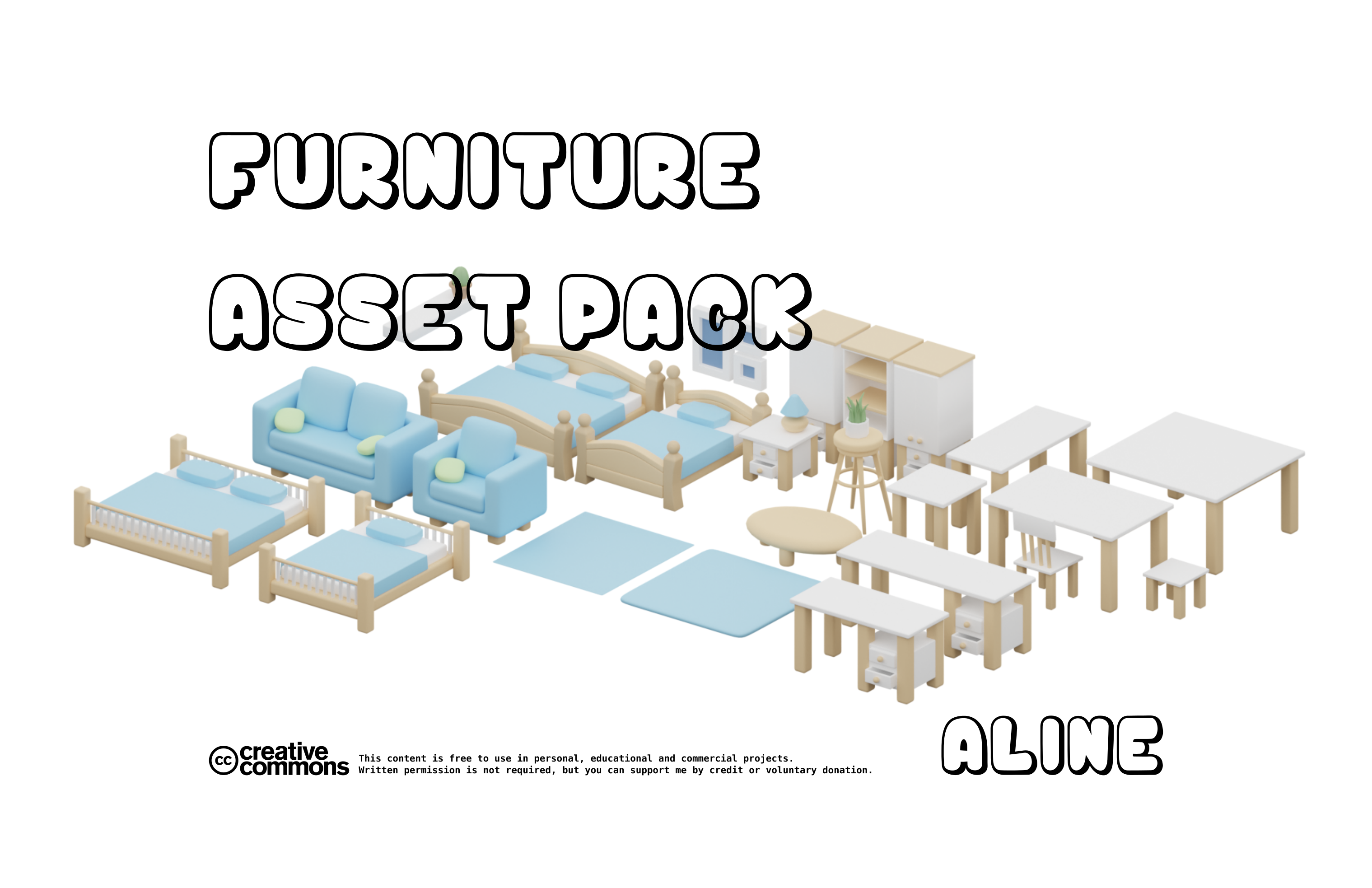 Furniture Asset Pack 3D - Free