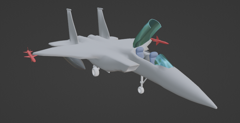 F-15 (with cockpit, landing gear, missiles and fuel tanks)