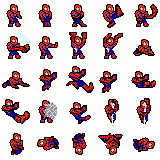 Spider-Man and Venom Sprite resources by DarkCybernetics