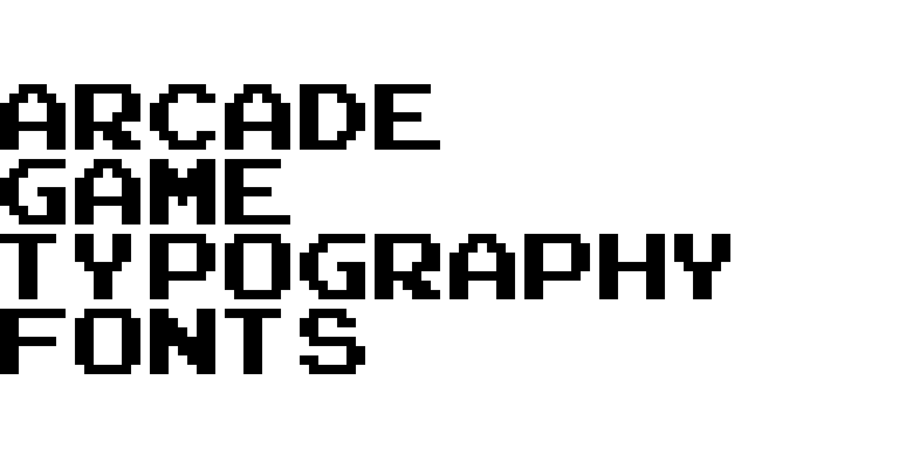 Arcade Game Typography Fonts