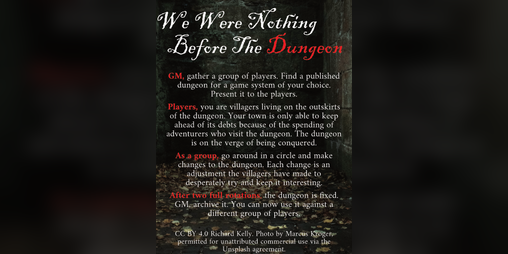 Cover image for We Were Nothing Before The Dungeon