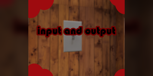 Cover image for input and output