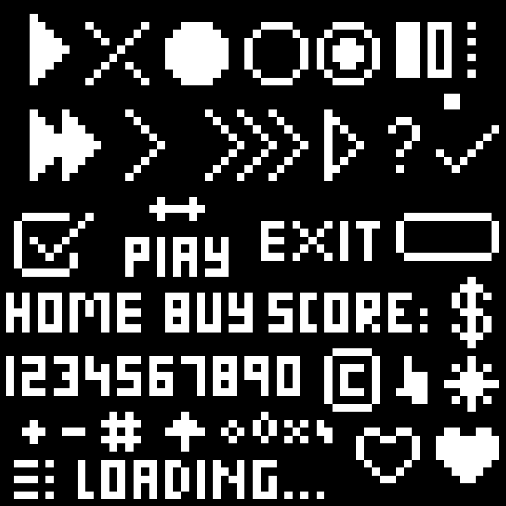 1 Bit game icons by SR Kerala