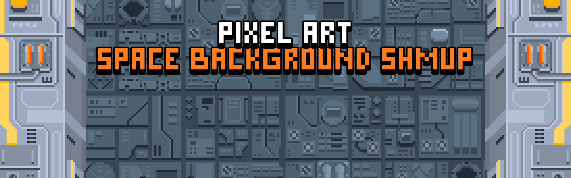 Pixel Art Space Background SHMUP