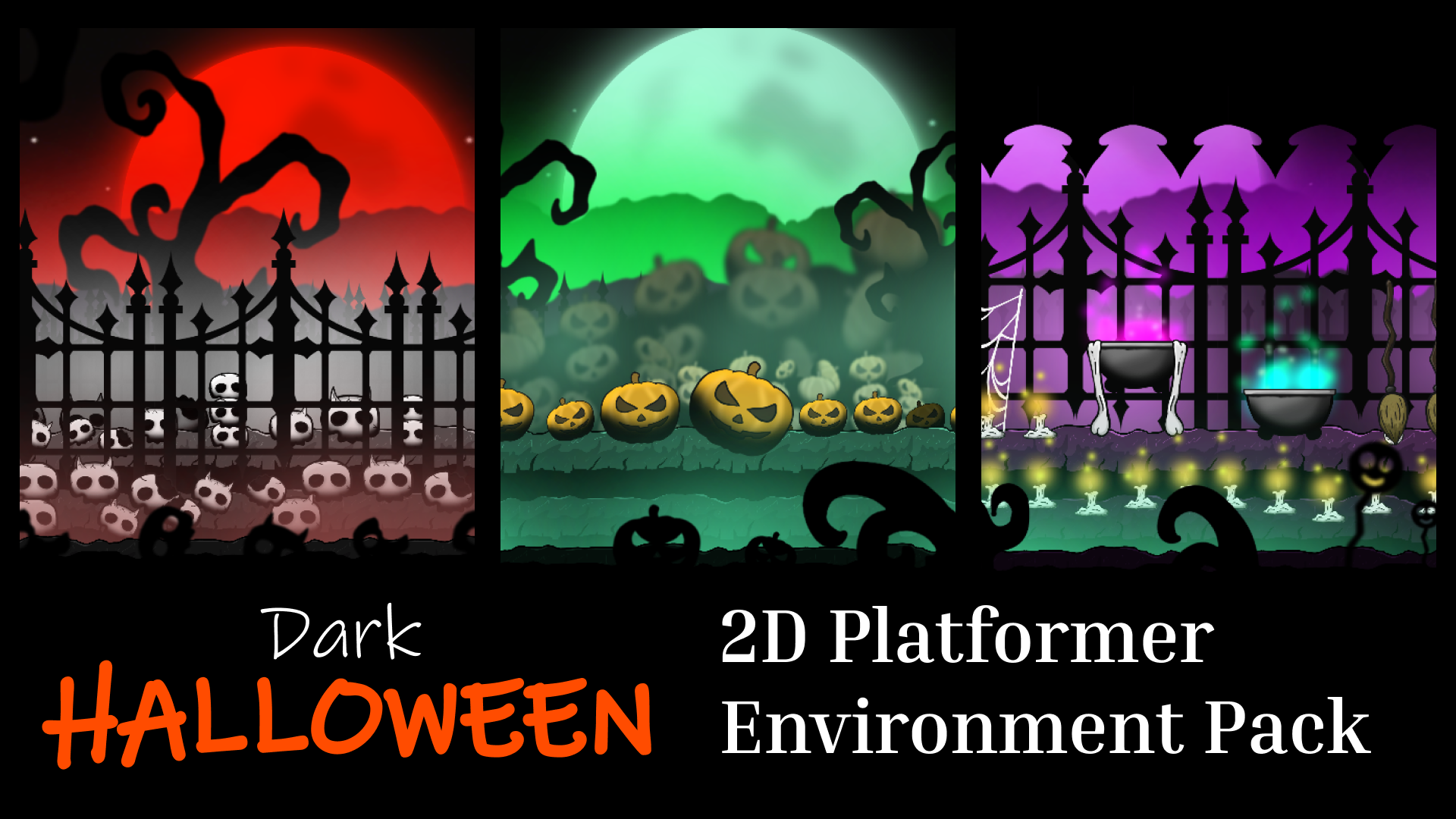 Dark Halloween: 2D Platformer Environment Pack