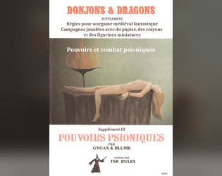 OD&D JDR Pouvoirs et combat psioniques  