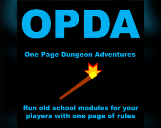 One Page Dungeon Adventures  