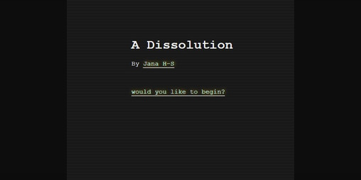 Cover image for A Dissolution